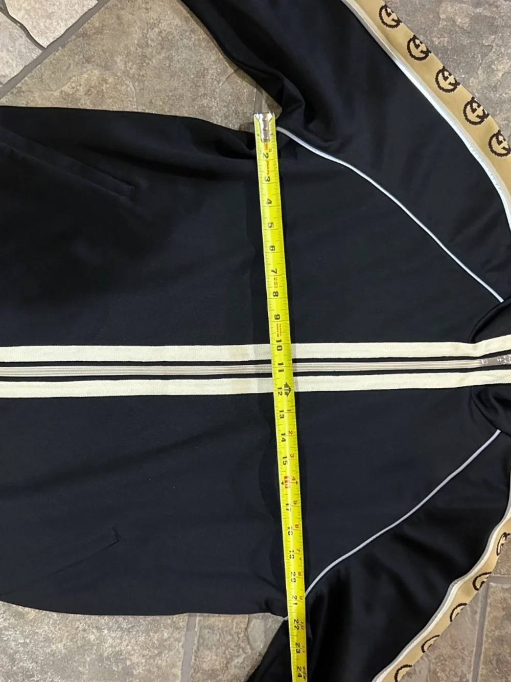 Men’s Gucci GG Ribbon Oversized Technical Jersey Track Jacket.  Size XL.